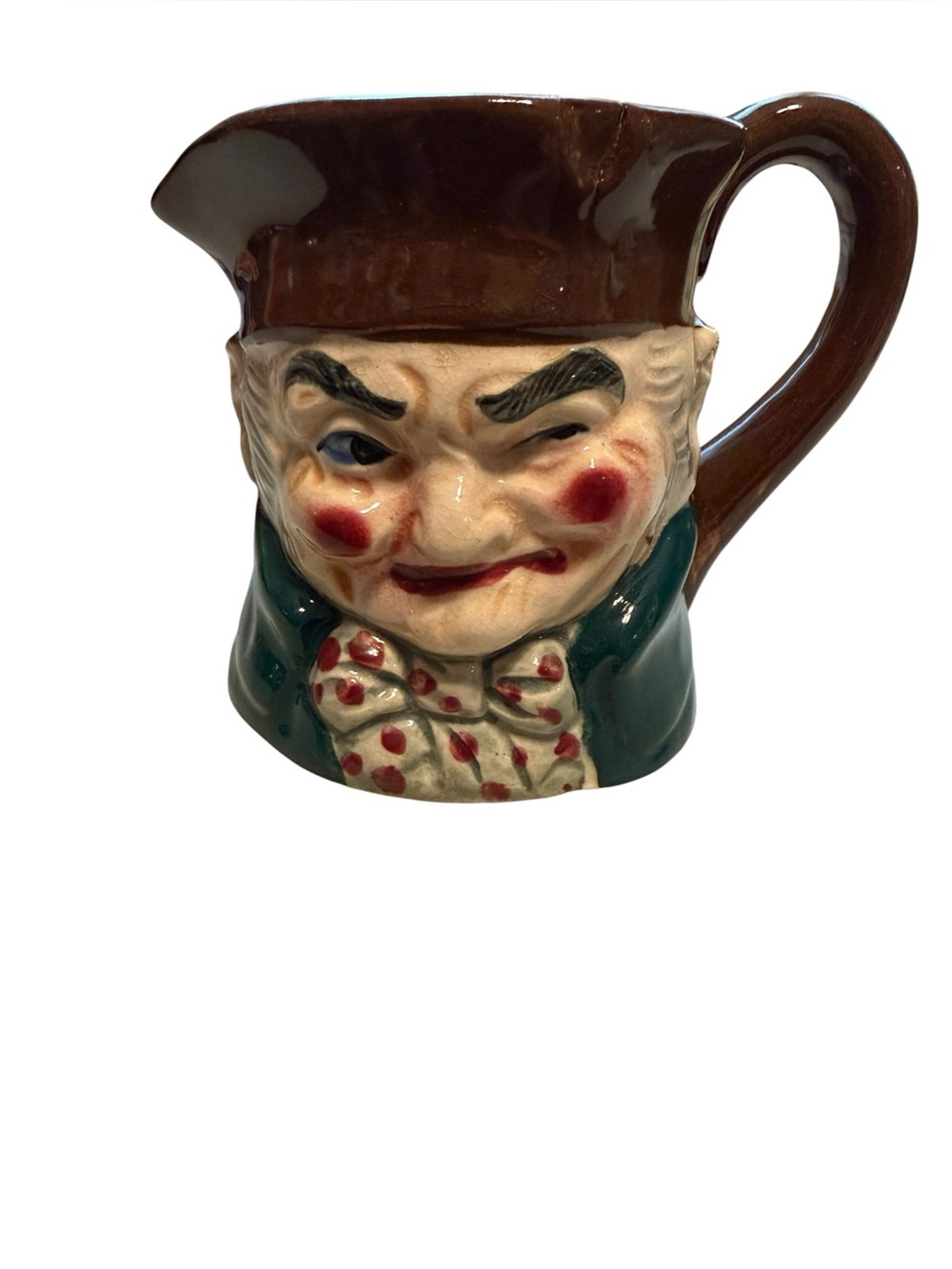 Vintage Japanese “Old Charley” Toby style creamer